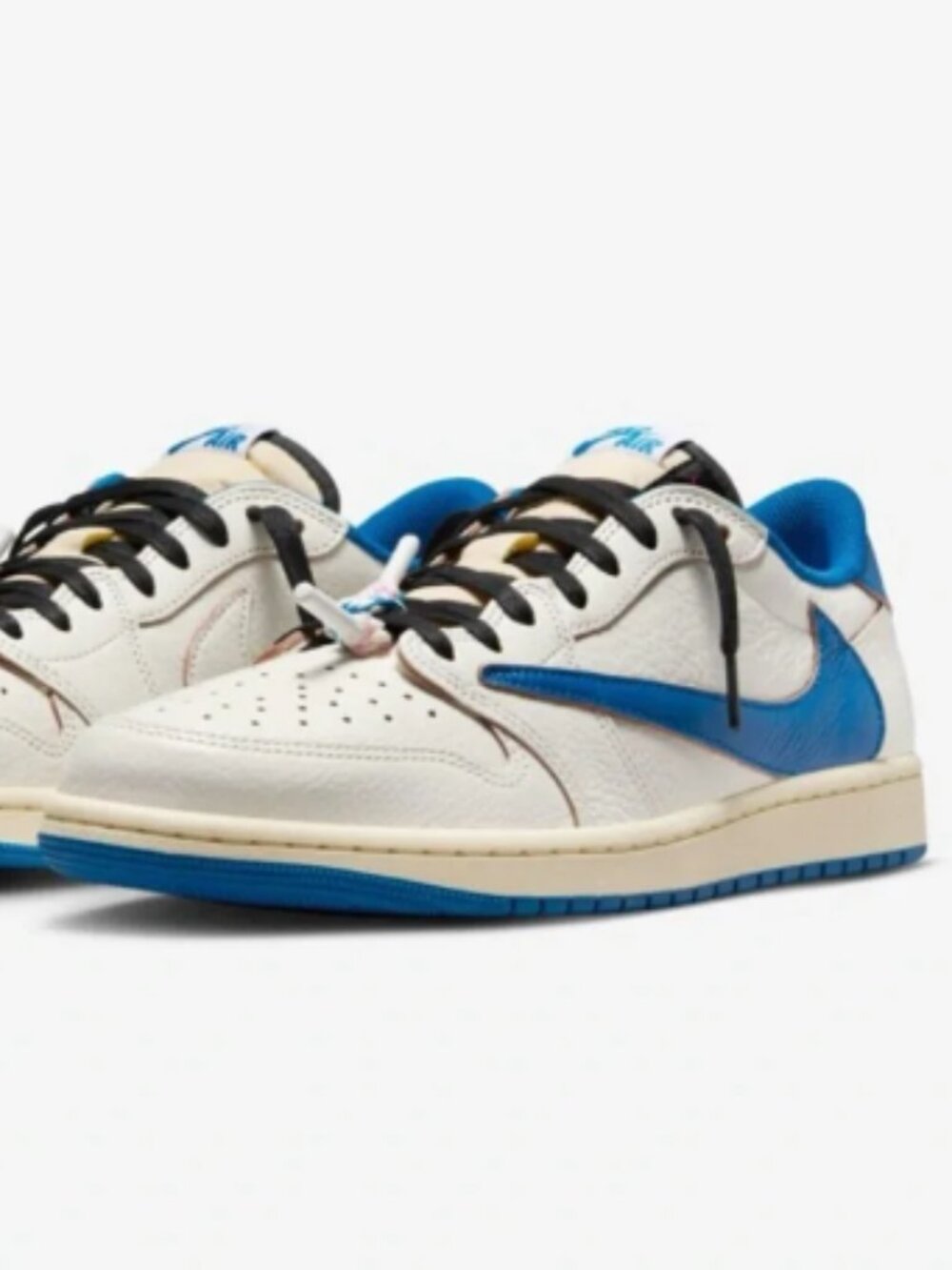 Travis Scott x Fragment x Air Jordan 1 Low OG Muslin-Military Blue